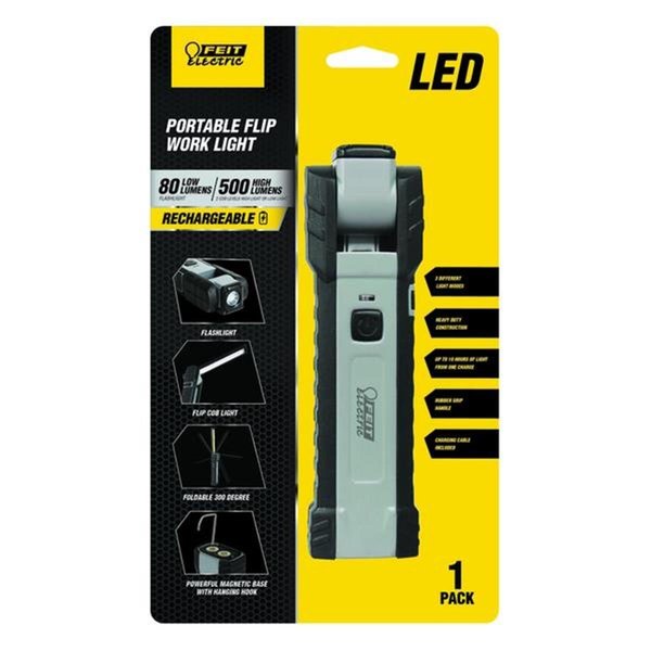 Feit Electric 5W Lumens LED Rechargeable Handheld Work Light with Magnet 3004584